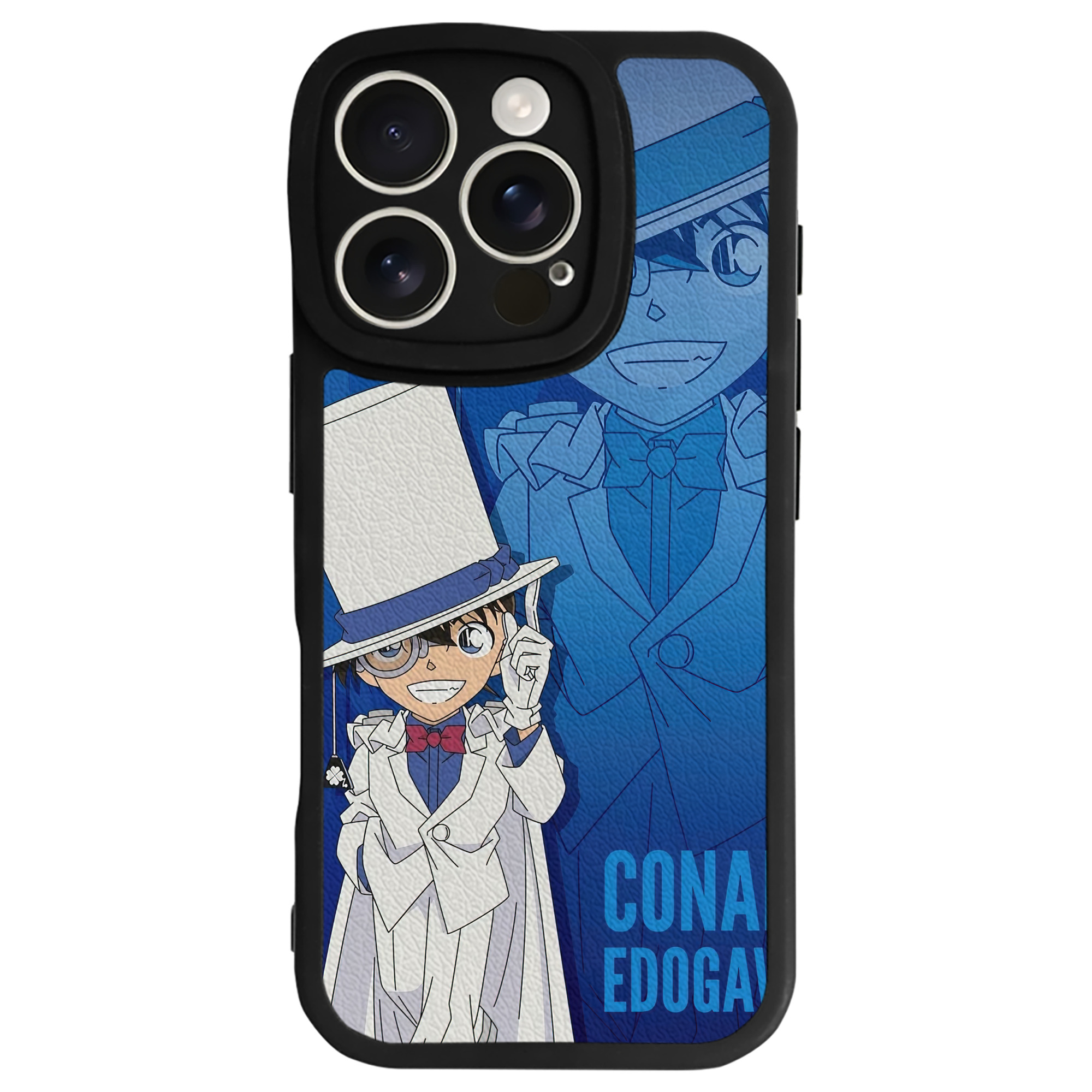 （画像用） 名探偵コナン Detective Conan 【iPhone 16シリーズ対応】シリコンスマホケース（レザー調） 材質：シリコン